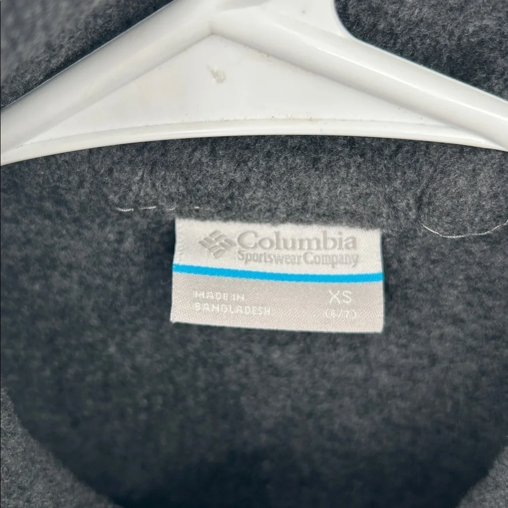 Columbia Youth Fleece Jacket Gray Full Zip XS (6/7)